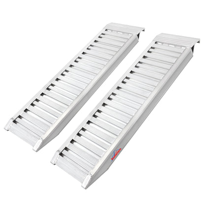 Ruedamann Aluminum Heavy Duty Trailer Ramps, 46.5" L x 11.8" W, 6600 Lbs Capacity, ATV UTV Ramps with Knife & Hook Ends, Car Trailer Ramps, Powersports Loading Ramps for Truck, Auto Hauler, 2Pcs