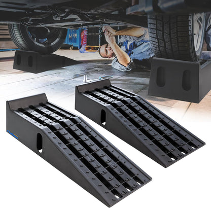 Ruedamann® 2PCS Car Service Ramps 3 Tons Capacity Vehicle Ramps for Maintenance or Oil Changes