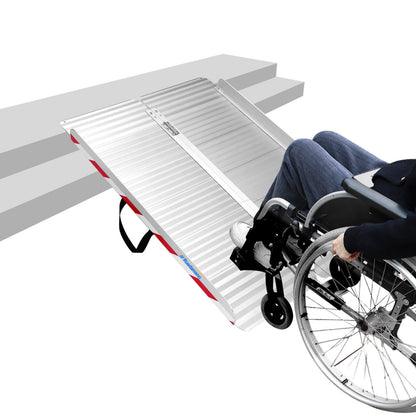 Ruedamann® Wheelchair Ramp Durable Aluminum with Anti-Slip and  Foldable