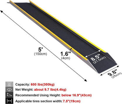 Ruedamann® Portable Aluminum Loading Ramp with Non-slip Surface  Lightweight 1 PC