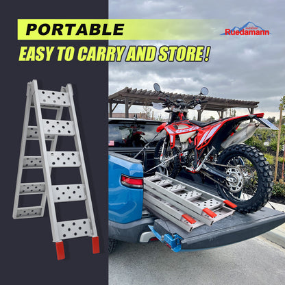 Ruedamann® 83" L x 9" W Steel Folding Ramp Pack of 2