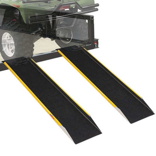 Ruedamann® 1 Pair 4'L × 11.2" W 600 lbs Capacity Portable Aluminum Loading Ramp with Non-Slip Surface