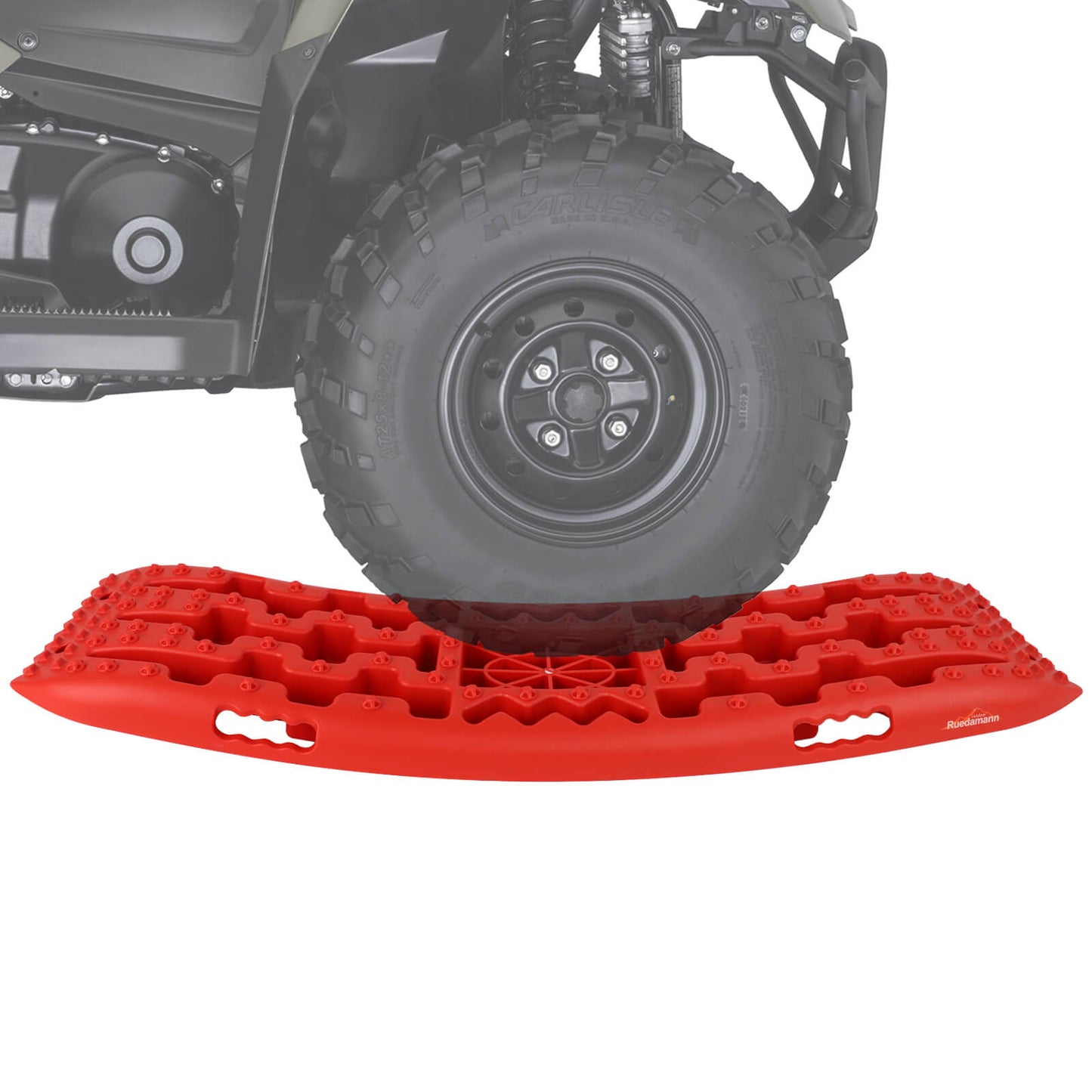 Ruedamann® 2PCS Offroad Traction Boards with Jack Lift Base, for ATV, UTV, Red