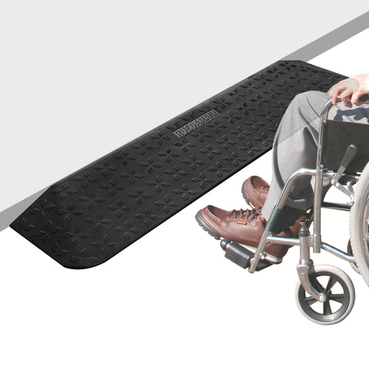 Ruedamann®  Rubber Threshold Ramp, 42.9" Wide Wheelchair Ramp, 2200 Lbs Capacity