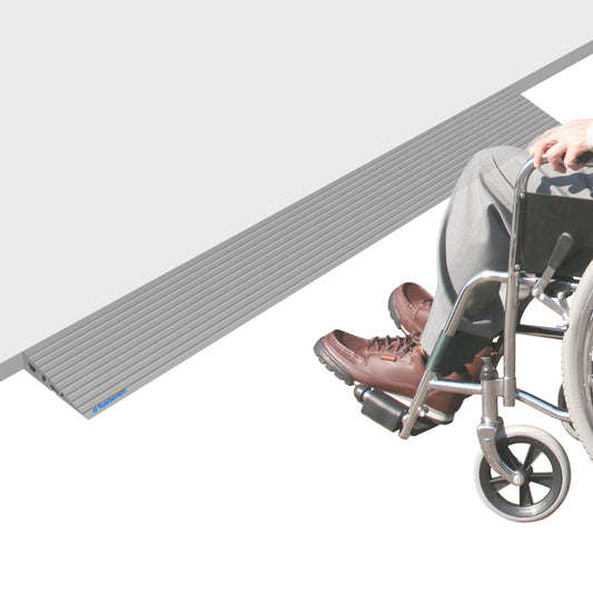 Ruedamann® Non-Slip Threshold Wheelchair Ramp Cuttable 35.4" Wide PVC Ramp