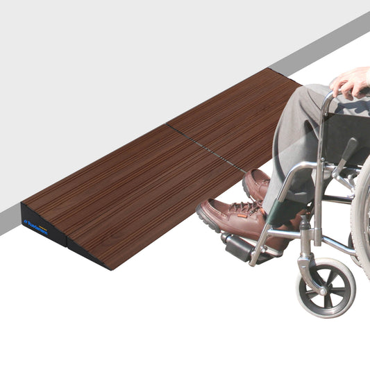 Ruedamann® Threshold Ramp 1700 Lbs Capacity Aluminum Wheelchair Ramp Non-Slip Mobility Entry Ramp